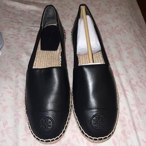 Brand new Tory Burch, black flat espadrilles! US size 9